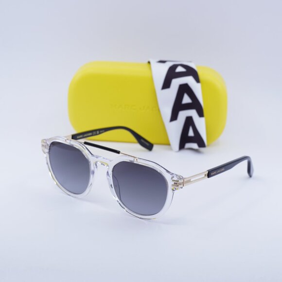 Marc Jacobs MARC 675/S 0900 9O Sunglasses Transparent/Gold Square Frame - Picture 10 of 10